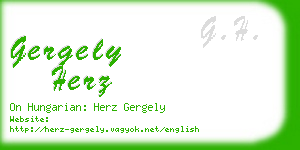 gergely herz business card